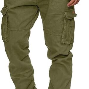 Cargo Work Trousers Mens Cotton Casual Work Pants for Men